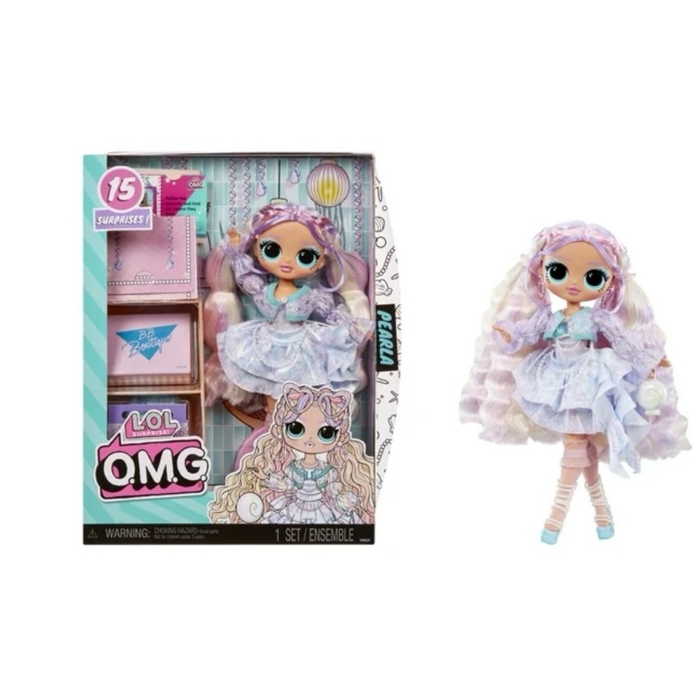 L.O.L. Surprise!O.M.G. Pearla Fashion Doll with 15 Surprises,Mermaid Themed. NEW - Picture 3 of 7